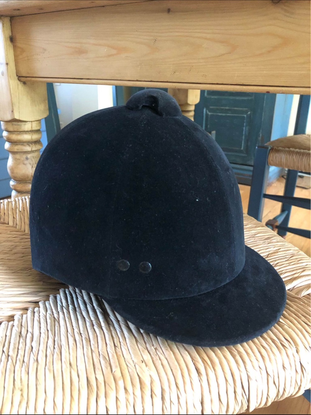 Classic Black Velvet Riding Helmet